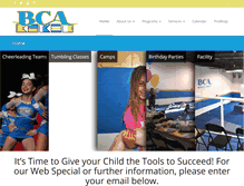 Tablet Screenshot of beachcheerathletics.com